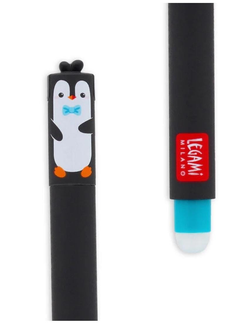 Legami Erasable gel gift pack of 14 Pens with FREE pack of 3 blue refill.