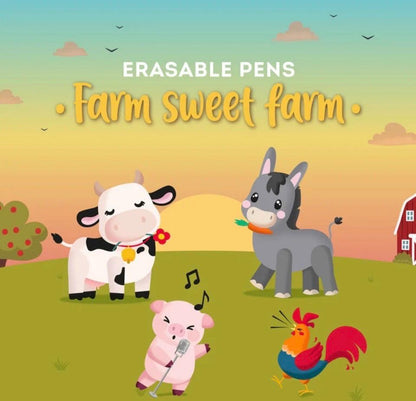 Legami Cockerel Erasabel  gel pen from on the Farm edition