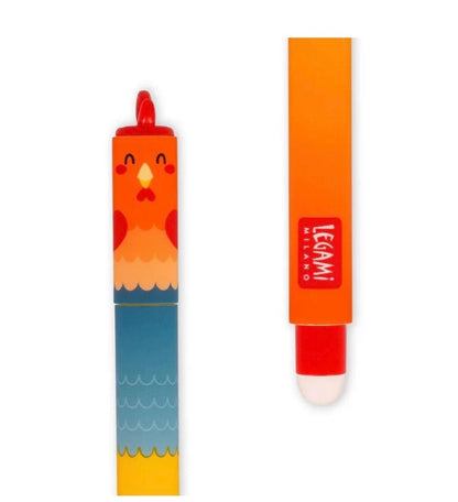Legami Cockerel Erasabel  gel pen from on the Farm edition