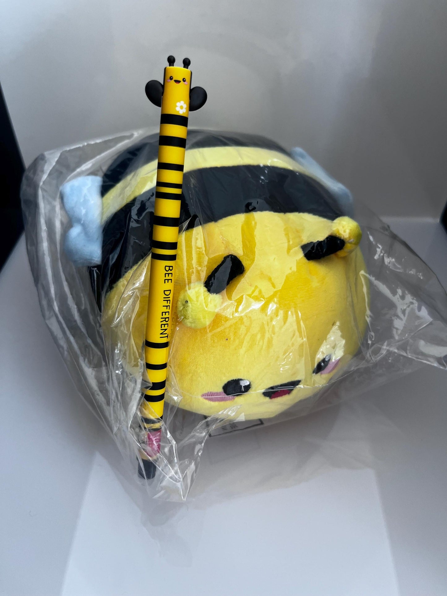 Stuffed Toy - Mini Plush - Soft Bee - with FREE Bee erasable Gel Pen By Legami