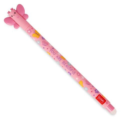 Erasable Butterfly Pink Gel Pen  - Legami