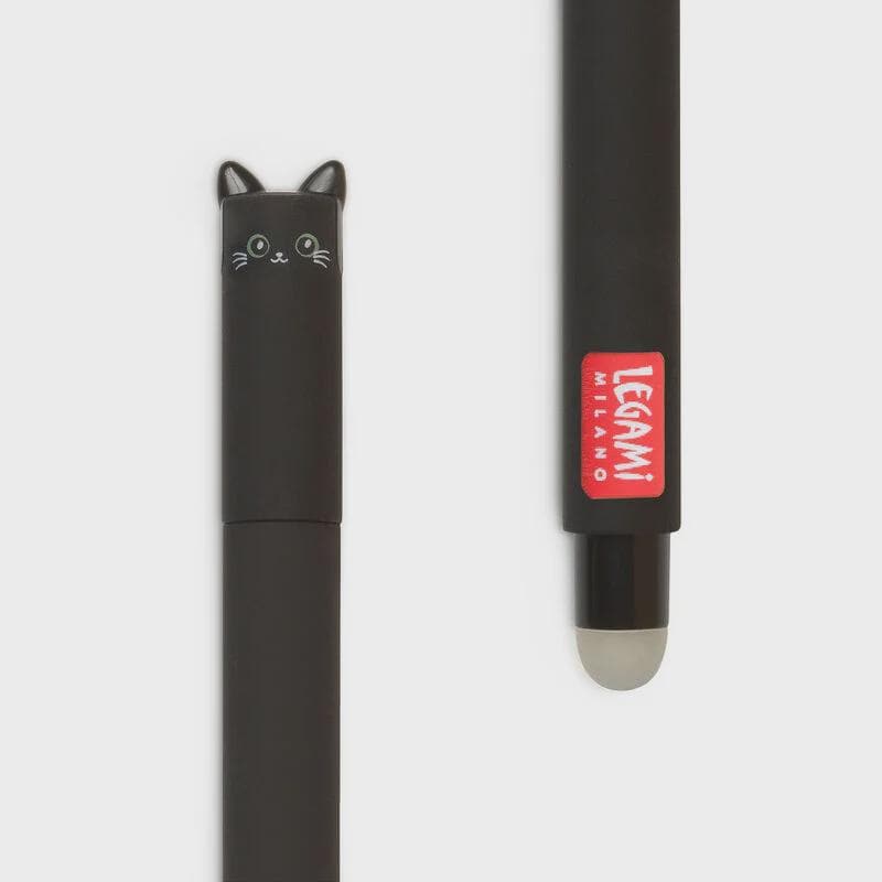 Erasable Gel Pen Kitty Design by Legami - Black Ink