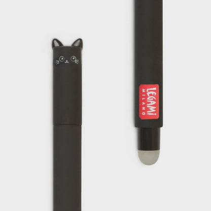 Erasable Gel Pen Kitty Design by Legami - Black Ink