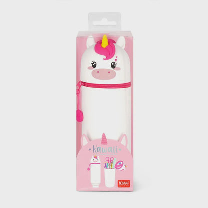 2 in 1 Soft Silicone Pencil Case - Kawaii ( Unicorn Style ) - Legami